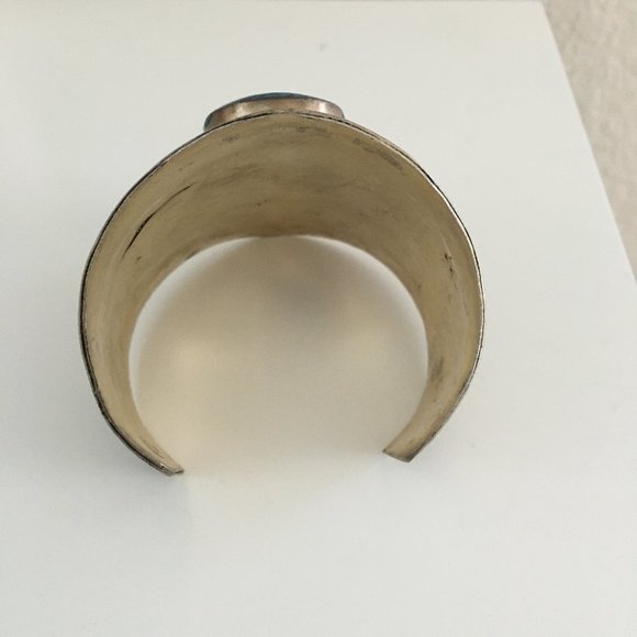 Turquoise Tribal Cuff Bracelet - Picture 3 of 4